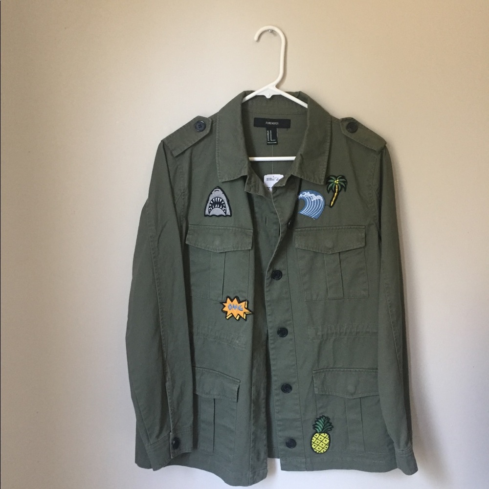Forever 21 Patch Utility Jacket